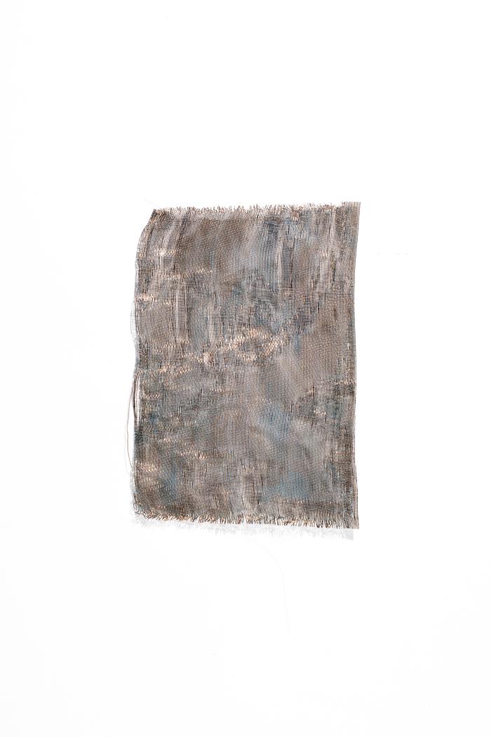 Tissu Jacquard métallique en fils de cuivre et nylon  