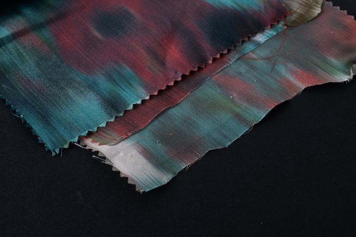 Tissu polyester impression multicolore