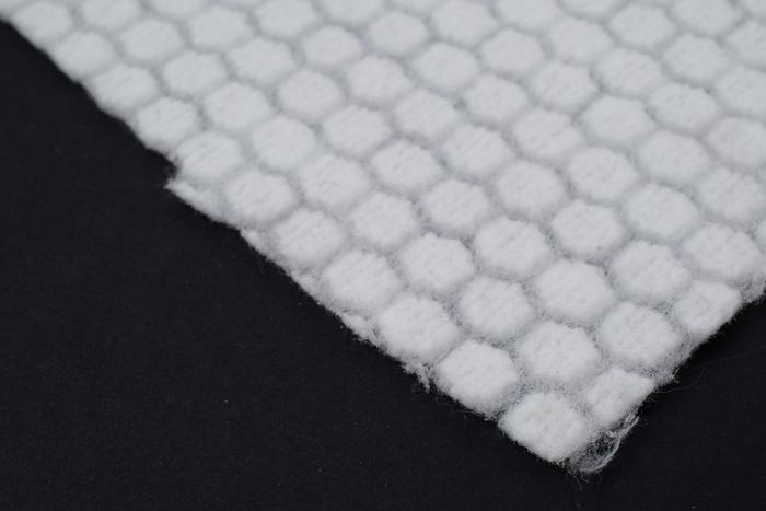 Textile non tissé structure hexagonale