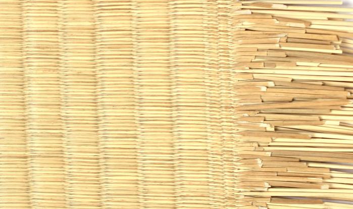 Tissage végétal en paille de jonc 