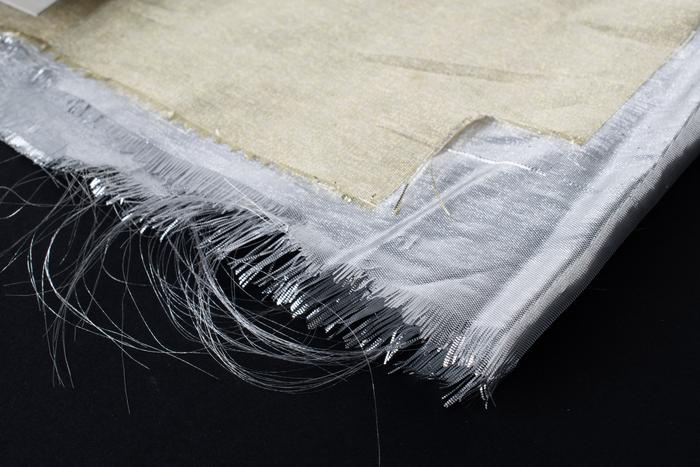 Tissu lamé scintillant argent 