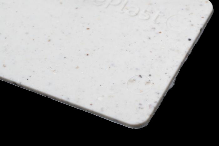 Biocomposite Polypropylène et coproduit coquilles d'huître avec colorant blanc 